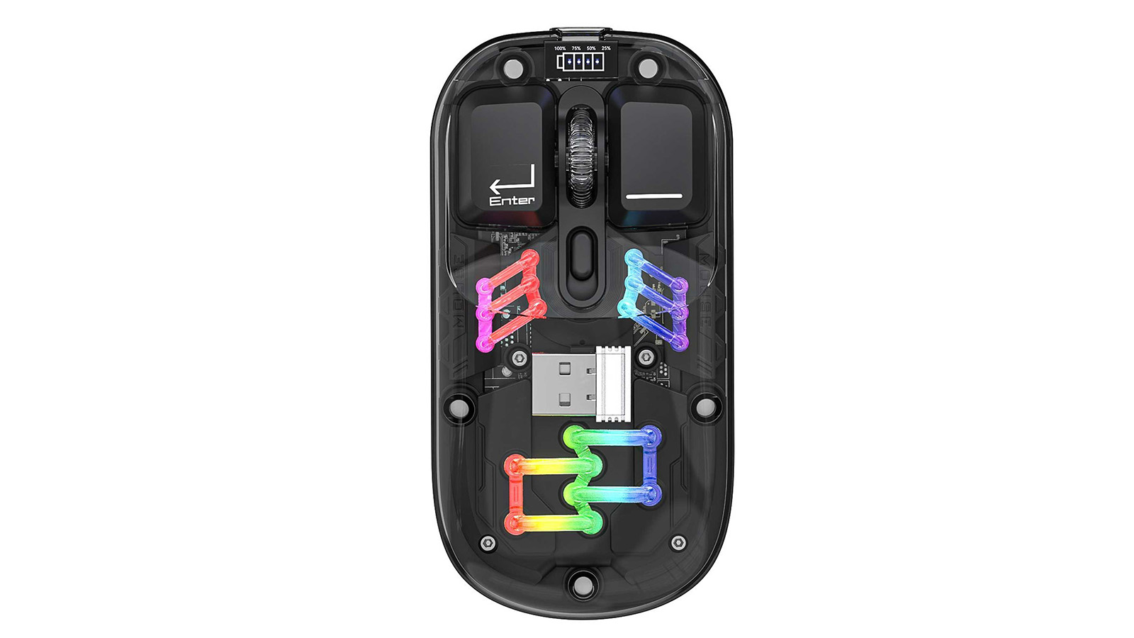 مشخصات ماوس بی‌سیم سایلنت فشن مدل XWD118 M08 RGB