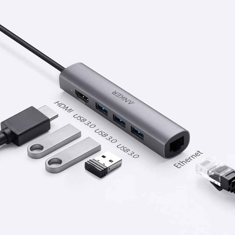 راهنمای خرید هاب 5 پورت انکر مدل A8338 USB C