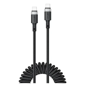کابل Type-C به Type-C فنری ایس فست مدل 03 C14 طول 1.2 متر