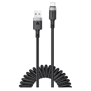 کابل Type-C فنری ایس فست مدل C14 04 طول 1.2 متر