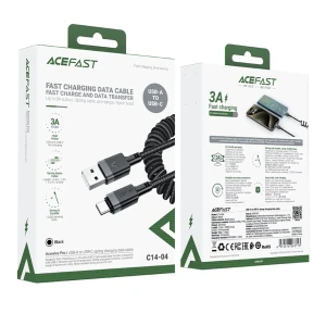کابل Type-C فنری ایس فست مدل C14 04 طول 1.2 متر