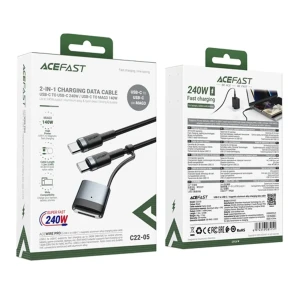 کابل Type-C به Type-C و MAG3 ایس فست مدل C22 05 طول 1.2 متر