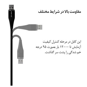 کابل تبدیل USB به Micro-USB/ Type-C/ Lightning کلومن مدل KD-24 طول کابل 1.2 متر