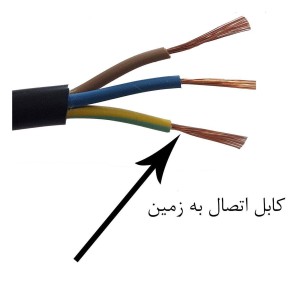 کابل برق سه پین آداپتور لپ تاپ طول 1.5 متر