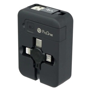 کابل تبدیل USB به Micro-USB/ Type-C/ Lightning پرووان مدل PCC365R طول کابل 1متر