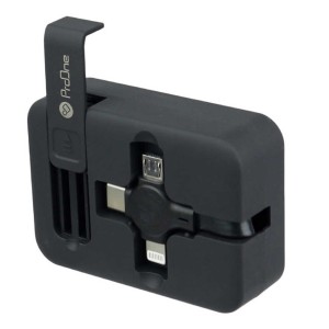 کابل تبدیل USB به Micro-USB/ Type-C/ Lightning پرووان مدل PCC365R طول کابل 1متر