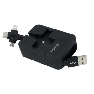 کابل تبدیل USB به Micro-USB/ Type-C/ Lightning پرووان مدل PCC365R طول کابل 1متر