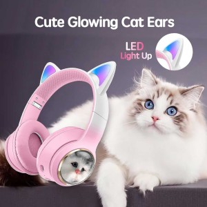 هدفون بی سیم بچگانه طرح گربه مدل AKZ09