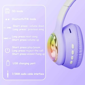 هدفون بی سیم بچگانه طرح گربه مدل AKZ60