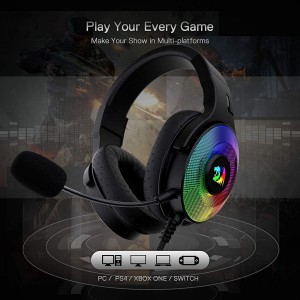 هدست گیمینگ با سیم ردراگون مدل PANDORA H350RGB