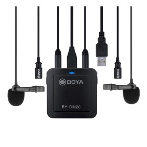 میکروفون یقه ای با سیم بویا مدل BY-DM20 رابط Type-C - Lightning - Usb