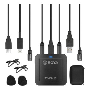 میکروفون یقه ای با سیم بویا مدل BY-DM20 رابط Type-C - Lightning - Usb