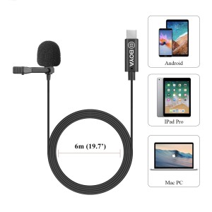 میکروفون یقه ای با سیم بویا مدل BY-M3 رابط Type-C