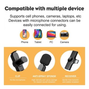 میکروفون یقه ای بی سیم مدل K8 رابط Type-C
