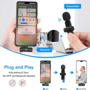 میکروفون یقه ای بی سیم پلوز مدل PU3082B