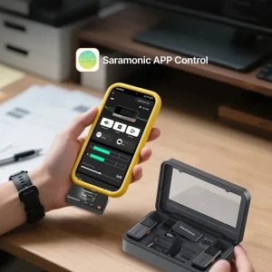میکروفون یقه ای بی سیم دوکاربره سارامونیک مدل AIR 01