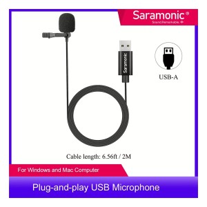 میکروفون یقه ای با سیم سارامونیک مدل SR-Ulm10L رابط USB