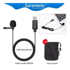 میکروفون یقه ای با سیم سارامونیک مدل SR-Ulm10L رابط USB