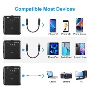 میکروفون یقه ای بی سیم دو میکروفون مدل SX9