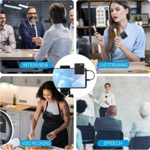 میکروفون یقه ای بی سیم دو میکروفون مدل SX9