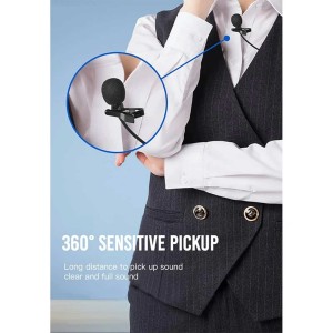 میکروفون یقه ای باسیم 3.5 میلی متری ایکس او مدل MKF01 طول 2 متر