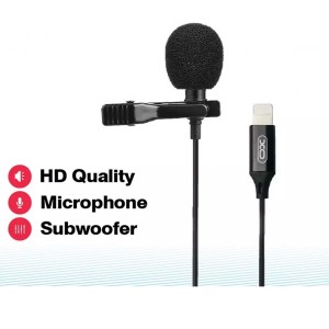 میکروفون یقه ای باسیم لایتنینگ ایکس او مدل MKF03 طول 2 متر