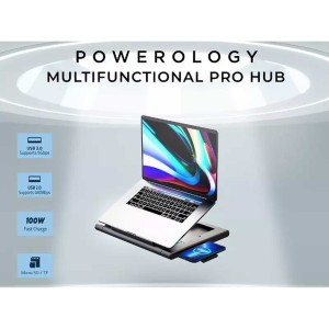 هاب 11 پورت و استند لپ تاپ پاورولوژی مدل PWPROHUB