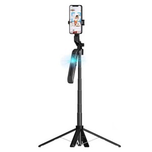 سه پایه و مونوپاد بلوتوثی ریموت دار هوشمند مدل C12 با قابلیت تشخیص چهره