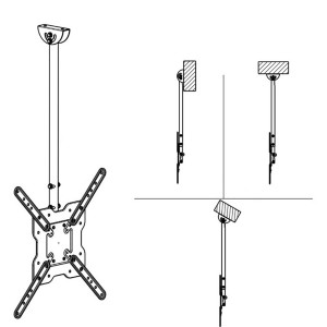 پایه سقفی تلویزیون ال سی دی آرم مدل C 1050 ( 32 تا 50 اینچ)