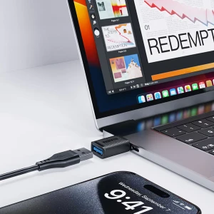 تبدیل OTG تایپ سی به USB3.0 ایس فست مدل J1 Acewire Pro