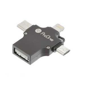 تبدیل USB به lightning-microUSB-Type-C پرووان مدل OTG PCO04