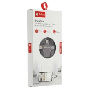تبدیل USB به lightning-microUSB-Type-C پرووان مدل OTG PCO04