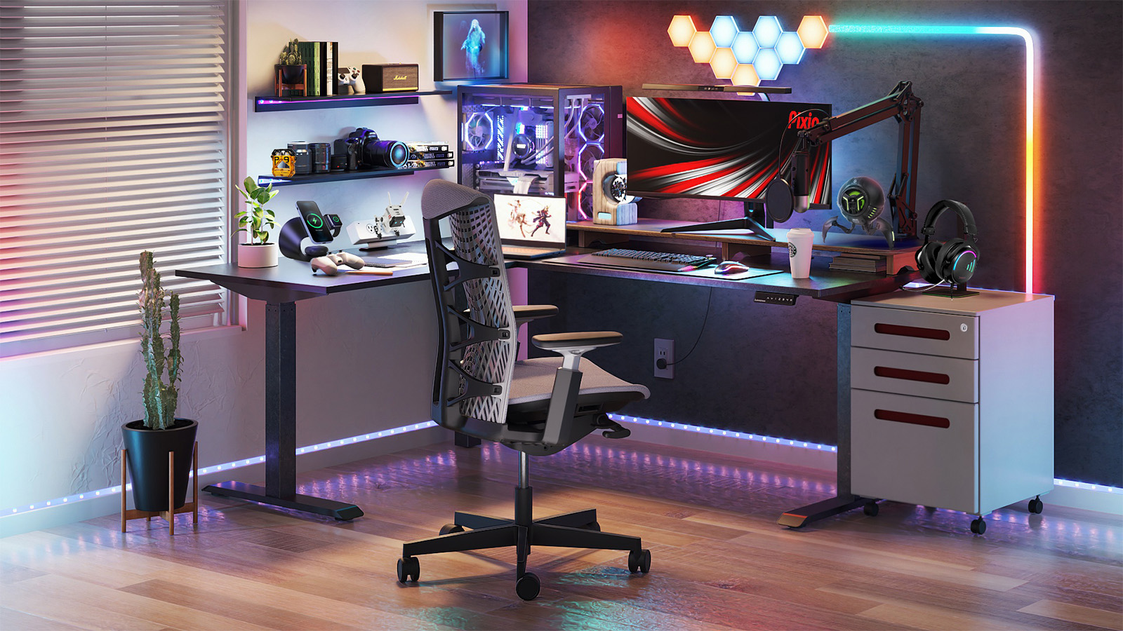 میز گیمینگ؛ راهنمای انتخاب ابعاد، ارتفاع و نور RGB