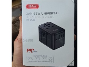 تبدیل پریز برق چندکاره و شارژر دیواری مسافرتی دو سوکت ایکس او مدل WL22