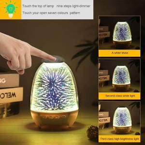 اسپیکر بلوتوثی و چراغ خواب رومیزی قابل حمل لمسی اِیسکول مدل S609