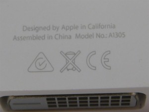 کابل تبدیل Mini Display به DVI اپل مدل A1305