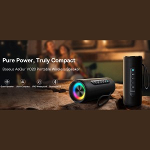 اسپیکر بلوتوثی شارژی باسئوس مدل AeQur VO20