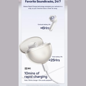 هدفون داخل گوش بی سیم باسئوس مدل Bowie E5 A00054501113Z1