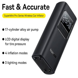 پمپ باد شارژی چراغ قوه و پاوربانک باسئوس مدل VA1 BSCG034