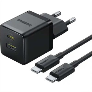 شارژر دیواری Type-C و USB باسئوس مدل CCZC20UE