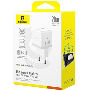 شارژر دیواری Type-C و USB باسئوس مدل CCZC20UE