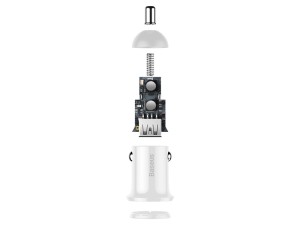 شارژر فندکی فست شارژ ماشین 24 وات باسئوس مدل CCALLP0102