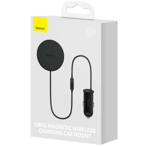 شارژر فندکی فست شارژ ماشین، هولدر و شارژر وایرلس باسئوس مدل BSCW01