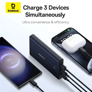 پاوربانک باسئوس مدل P1007680112300 ظرفیت 10000 میلی‌آمپرساعت