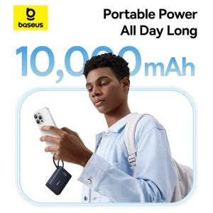 پاوربانک باسئوس مدل PPPG1W45C ظرفیت 10000 میلی آمپر ساعت