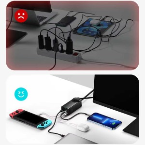 چندراهی برق یک سوکت رومیزی باسئوس مدل CCGAN1001ACE BSPSZM000401