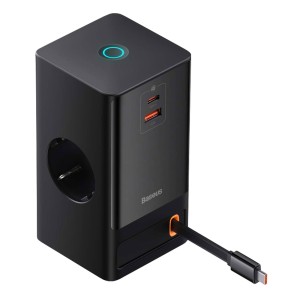 چند راهی برق 2 سوکت برق باسئوس مدل CCGAN65S2ACE