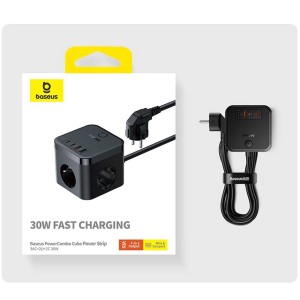 چندراهی و محافظ برق سه سوکت و هاب شارژ باسئوس مدل BPS303E