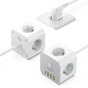 چندراهی برق سه سوکت باسئوس مدل S321A
