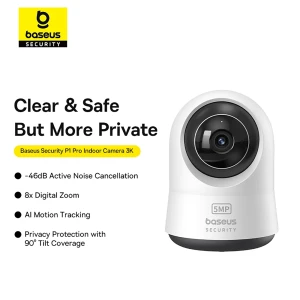 دوربین مداربسته هوشمند 3K با چرخش 360 درجه باسئوس مدل P1 Pro